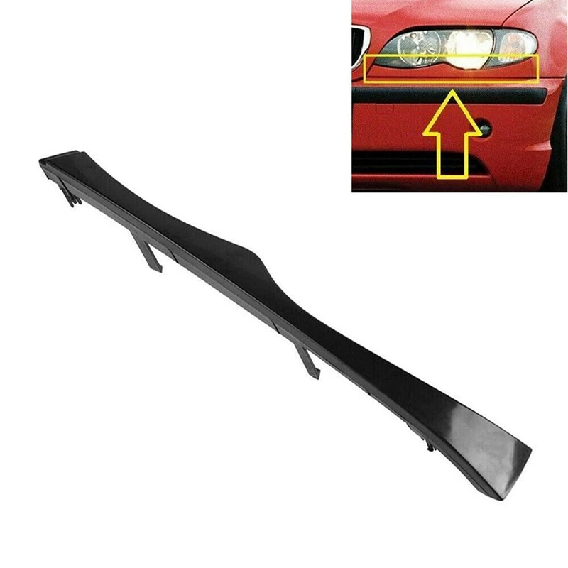 3X Front Under Headlight Molding Cover Trim Fit For -BMW E46 330I 330Xi 325I 325Xi 2001 - 2005 51137043409 51137043410