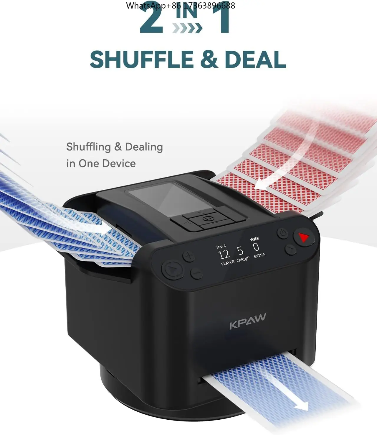 Professional Casino Multi-functional Card Distributing Shuffler Automatic Shuffling and Dealing Machine for Poker Game