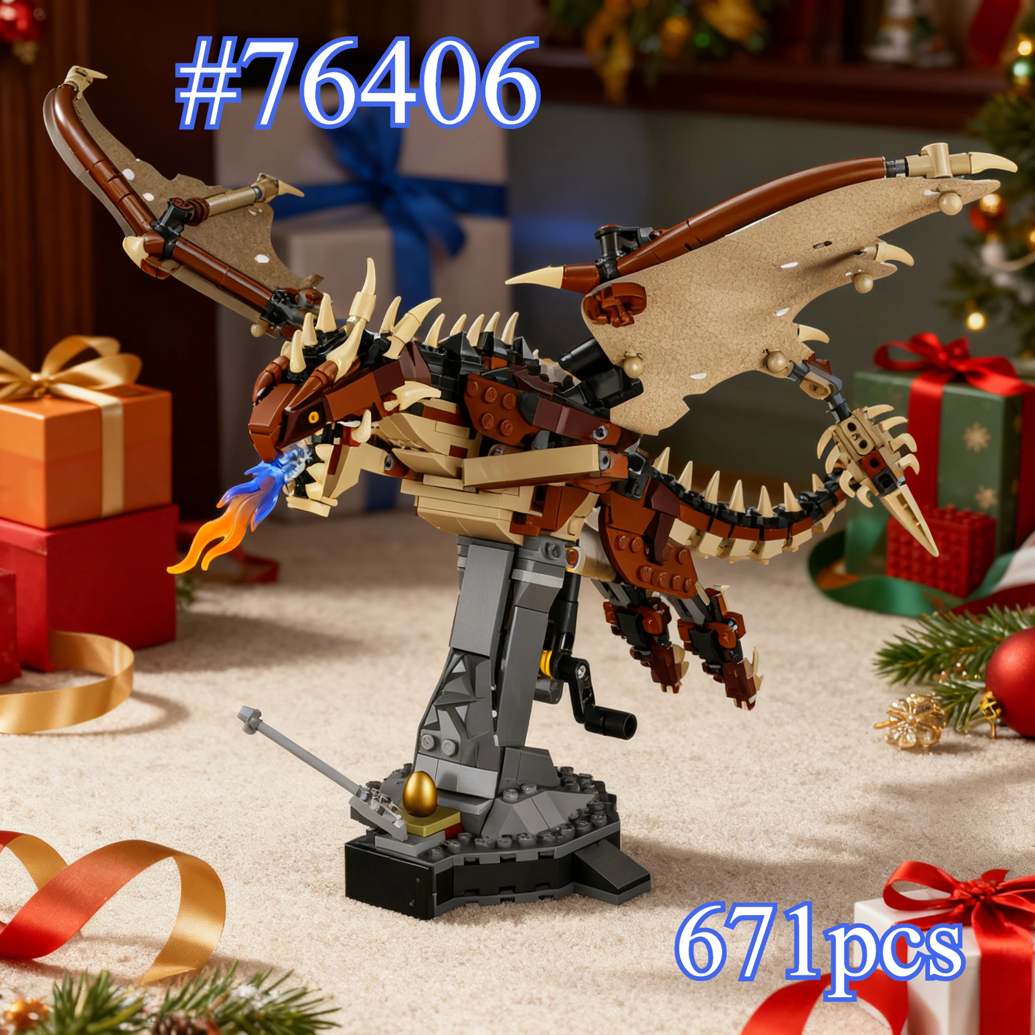 MINISO Dangerous Flying Dragon 76406 Peripheral Extensions Suitable for Christmas Gifts Compatible with Legoed Particles,671pcs