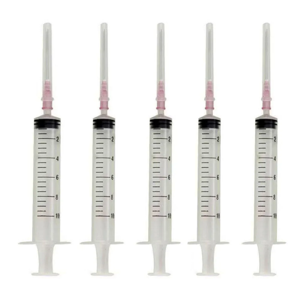 5PCS Ink Refill Tool 10ml Syringe With Blunt Needle For EPSON Canon HP Brother CISS Tank Refillable Cartridge Refilling Ink Kit
