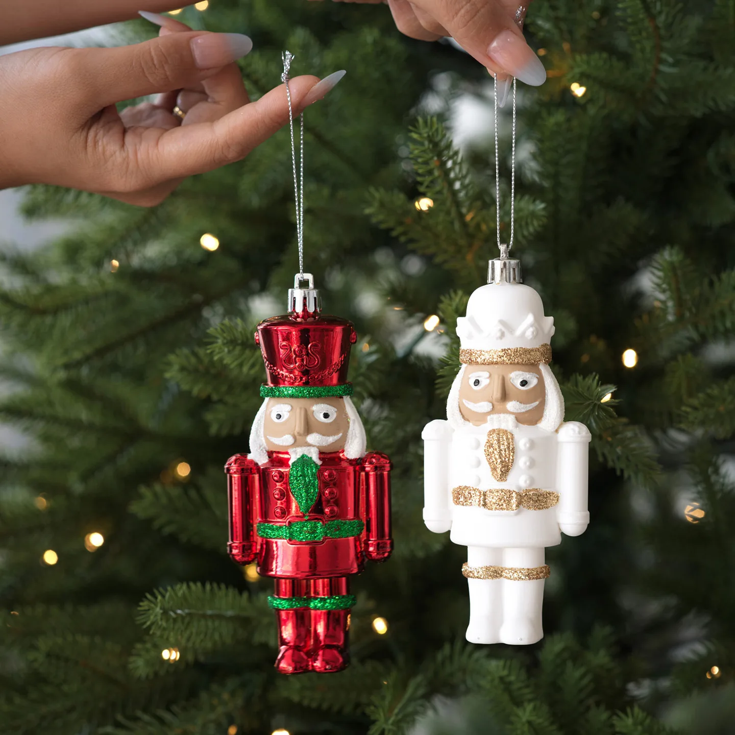 

Soldier Hanging Christmas Tree Hanging Decoration Nutcracker Santa Claus Snowman Glass Hanging Christmas Decoration