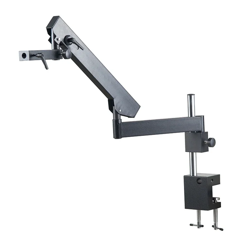 Adjustable Direction Articulating Arm Pillar Clamp Holder Bracket 76mm Microscope Stand For Stereo Trinocular Microscope