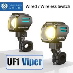 FUTURE EYES UF1 Viper Motorcycle Spotlight Fog Lights Wired or Wireless Switch Led Lights Roadlaying Assist Light Warning Light
