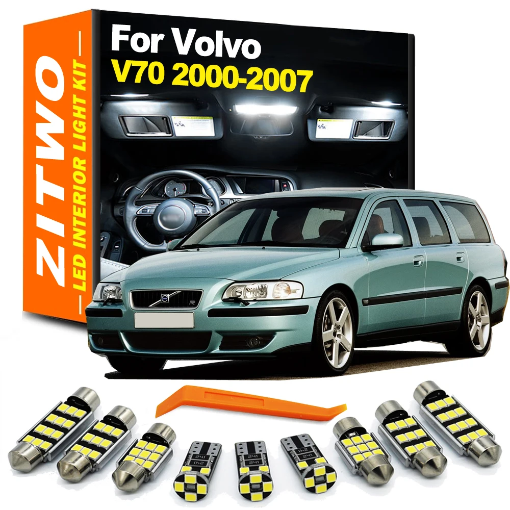 Image of ZITWO 16-teiliges komplettes LED-Lampen-Innenkuppel-Karten-Kofferraumlicht-Set für Volvo V70 II 2 MK2 2000 2001 2002 2003 2004 2005 2006 2007