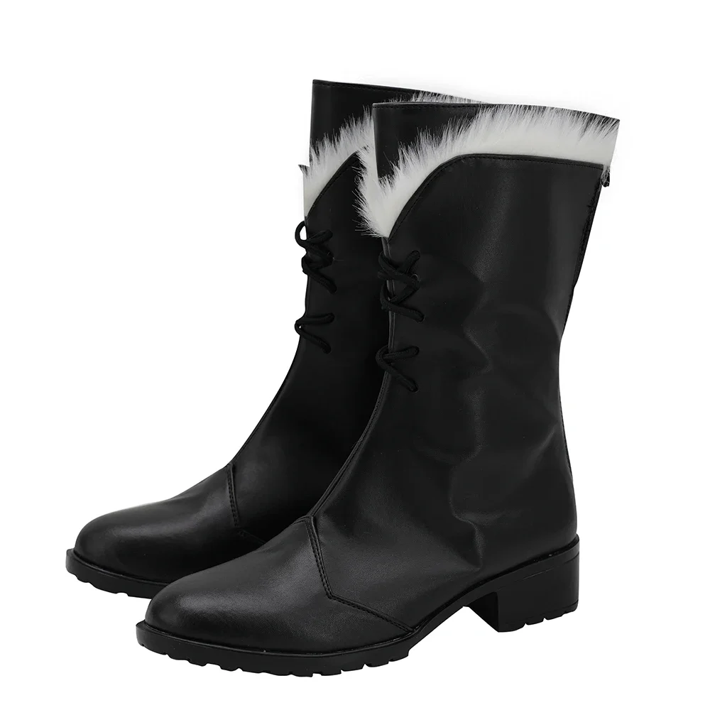 Arknights Pramanix Cosplay Boots Black Shoes Custom Made (3)