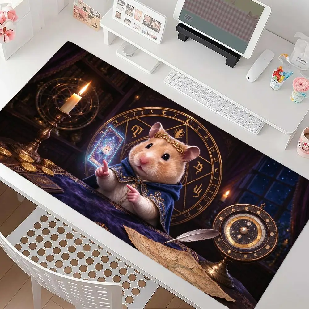 Rabbit Shrine Maiden Lantern Divination Play Mat Stitched Edges Precision Tracking For Anime Gaming Decor
