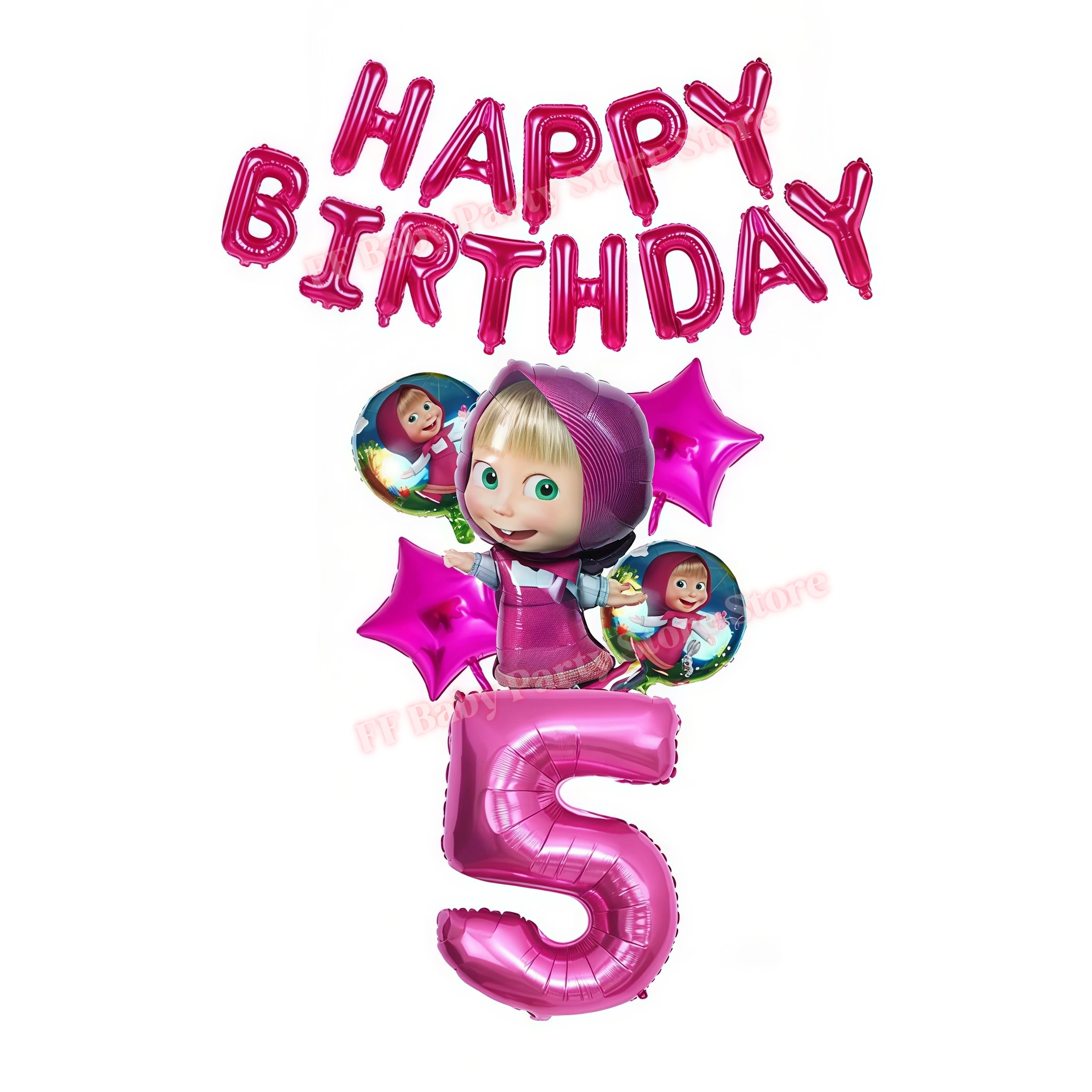 Niedliches Mädchen-Geburtstagsparty-Dekorationsset mit Bärenmotiv: Teller, Becher, Servietten, Ballons für Kinder, Babyparty-Zubehör, Geschenkideen – Detail 33