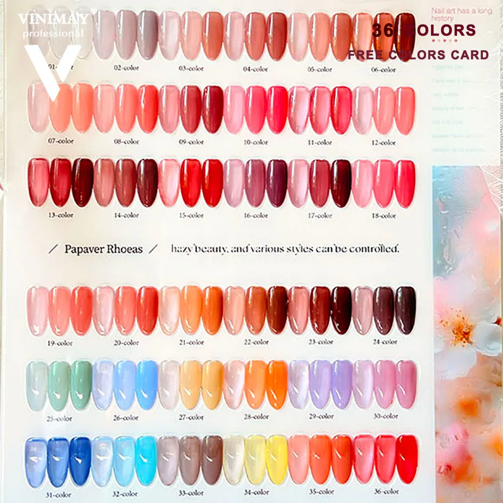 Esmalte em gel VINIMAY Sakura Nude Pink Skin Jelly, transparente, UV, removível, verniz em gel Jade para nail art.