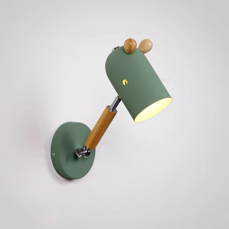 Nordic LED Wall Lamp New Bedroom Bedside Wall Light Macaron Colorful бра for Children's Room Decor Sconces Home Decors Luminaria