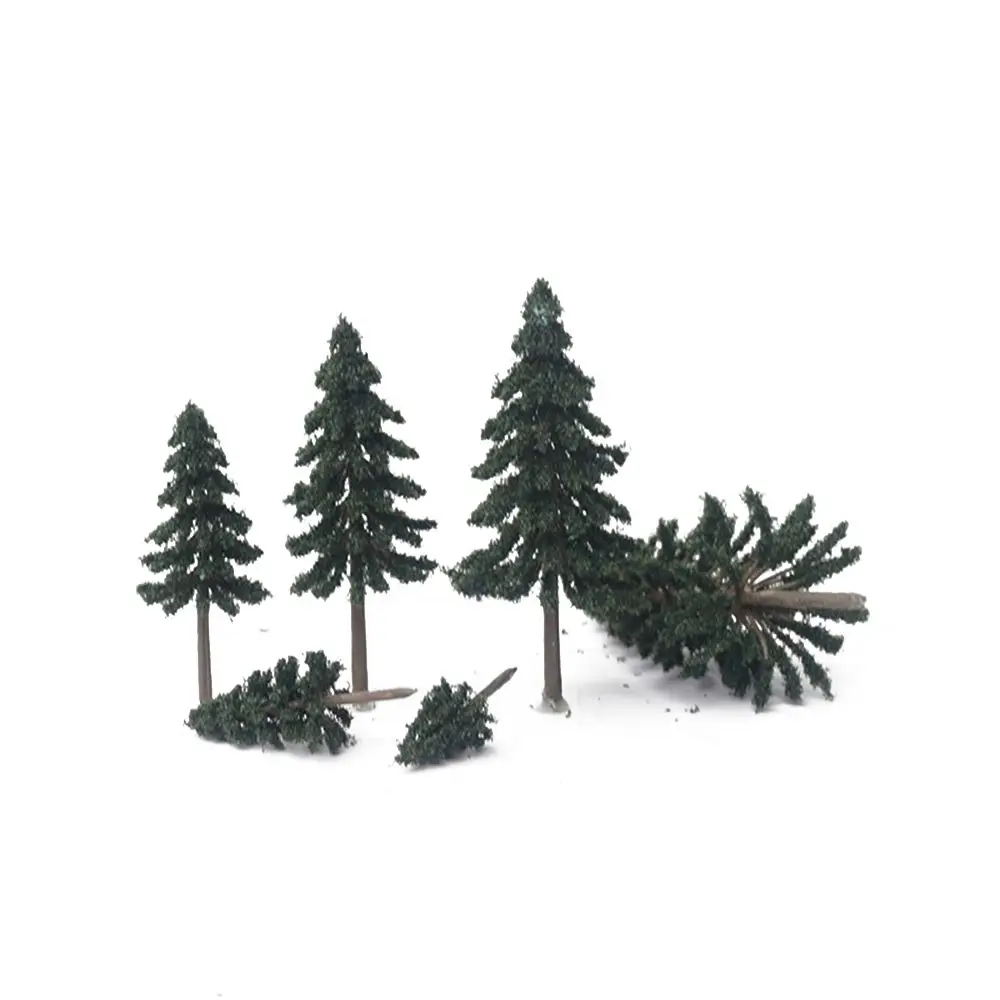10/20/30Pcs Miniatures Layout Prop Train Railroad Decoration Landscape Tree Model Green Scenery Cedar Tree