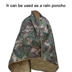 Outdoor Camping Supply Nap Sleeping Blanket Beach Picnic Mat Field Emergency Warm Waterproof Quilt Camo Cotton Camping Blanket