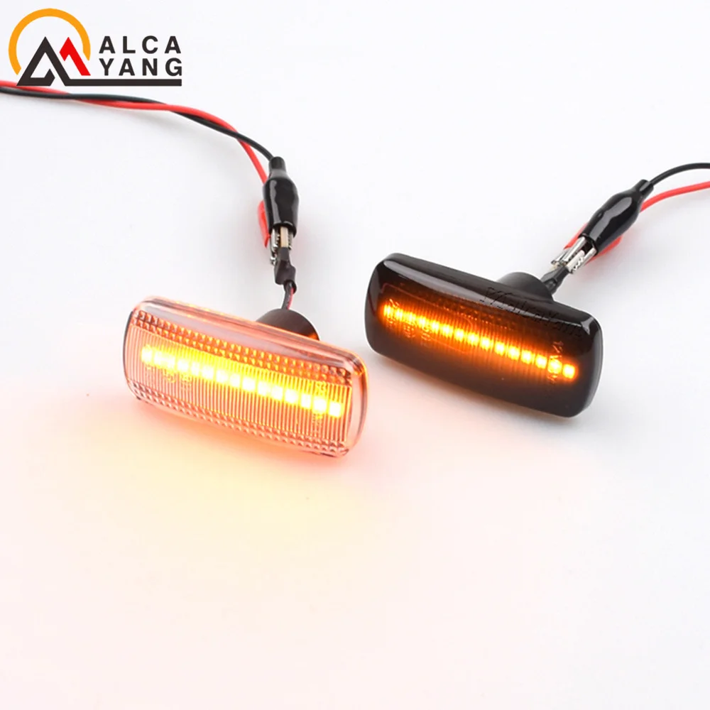 2Pcs Dynamic LED Side Marker Light Blinker Turn Signal Lamps Indicator For Jeep Patriot Compass Commander Liberty Grand Cherokee