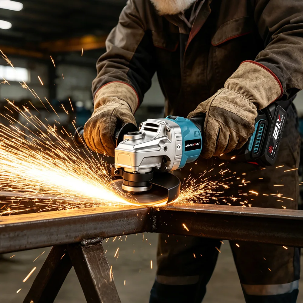 ONEVAN 125 MM Bürstenlosen Elektrischen Winkel Grinder 3000 W 6 Gang Polieren Cutter Metall Holz Power Tool Für Makita 18 V Batterie Pin