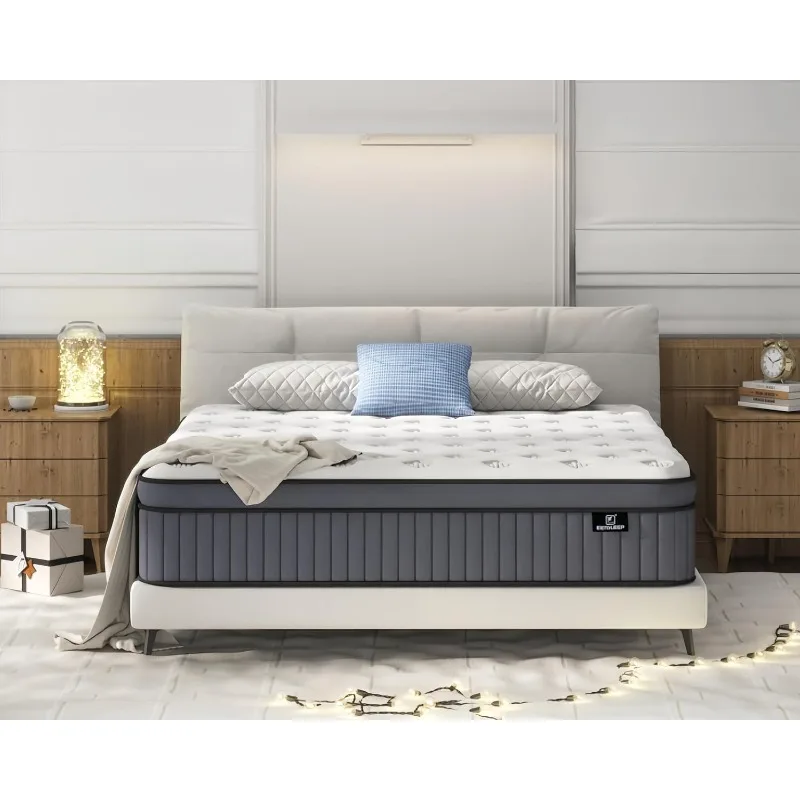 

Queen Mattress, Hybrid Queen Size Mattresses in a Box, Mattress Queen Size with Memory Foam and Independent Pocket Springs