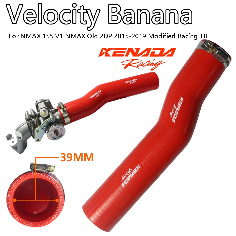 KENADA RACING Modified Racing TB Rubber Intake Hose Velocity Banana For NMAX 155 V1 NMAX Old 2DP 2015-2019 Throttle Body