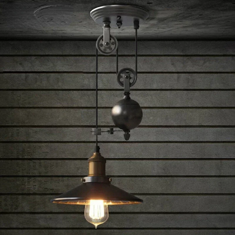 SANDYHA Vintage Industrial Pendant Lights for Restaurant Bar Dining Room Decor Hallway Foyer Loft Chandelier Retro Hanging Lamp