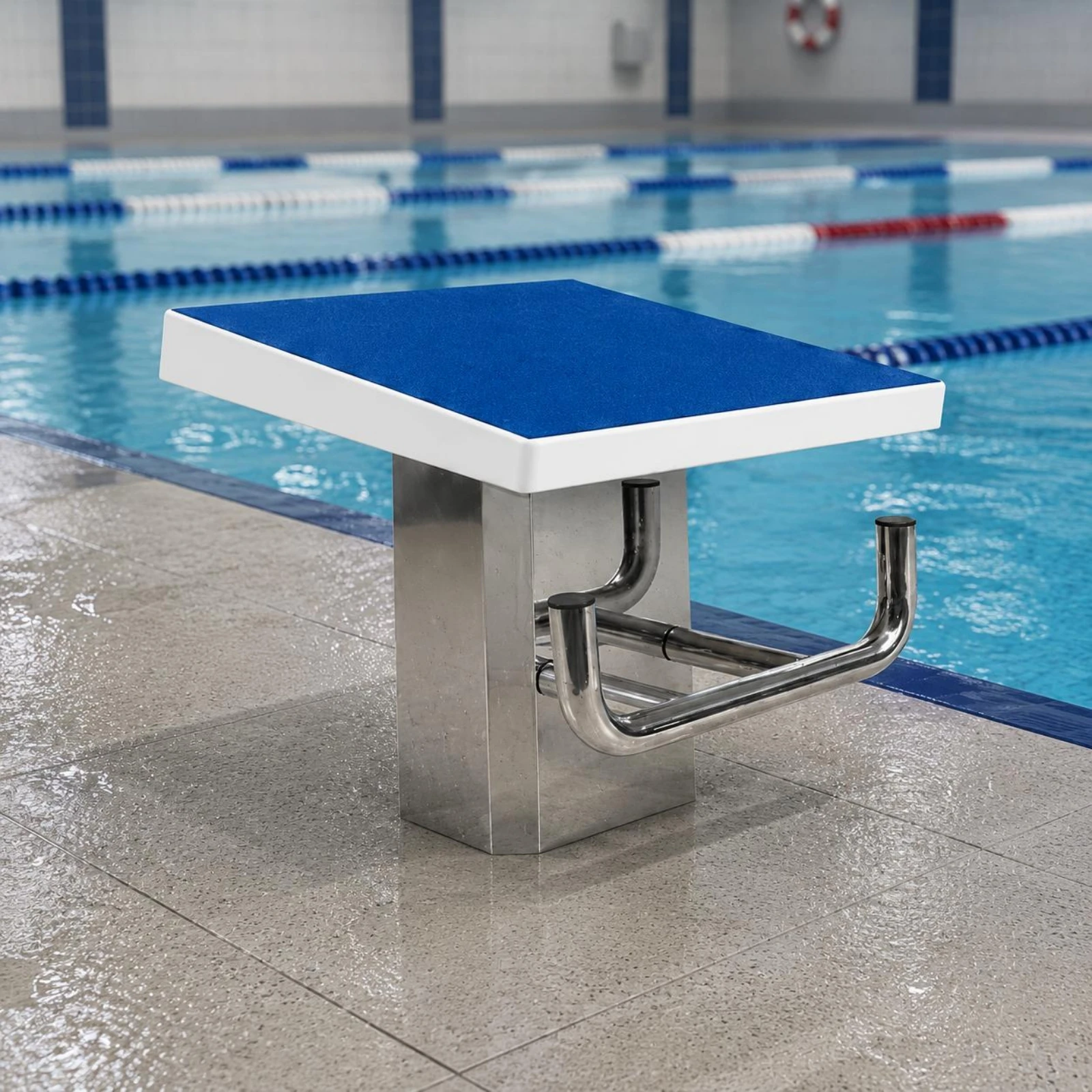 Swimming Pool Starting Block Stainless Steel Base Swimming Race Platform Non-Slip Diving Platform Long-Lasting Diving Board