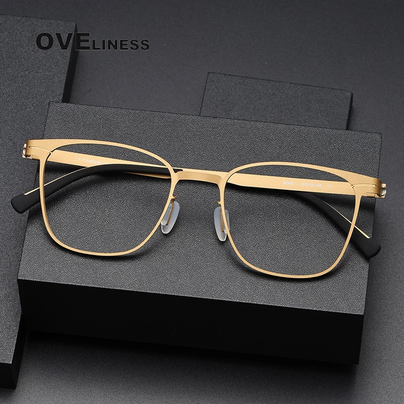 

Pure Titanium Glasses Frame Men women 2024 Prescription Eye Glasses for Men Square Eyeglasses Myopia Optical Frames Eyewear