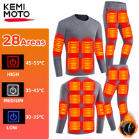 28 Areas Winter Heated Underwear Men Women Suit Warm Thermal Heating USB Soft Cotton Pants Outdoor Moto Riding Skiing Fishing