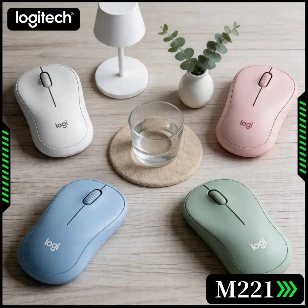 Logitech M221 Wireless Silent Mouse 2.4G Smooth Optical Sensing Ergonomic Mice For Daily Office Study Laptop Desktop PC