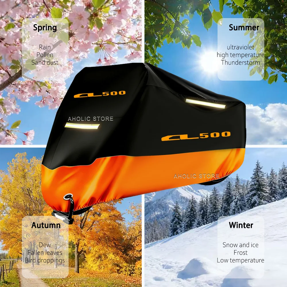 Motorcycle Cover 210D Oxford Waterproof Outdoor Indoor Dustproof Snow Proof UV Protection For Honda CL500 cl500 cl 500 view 4