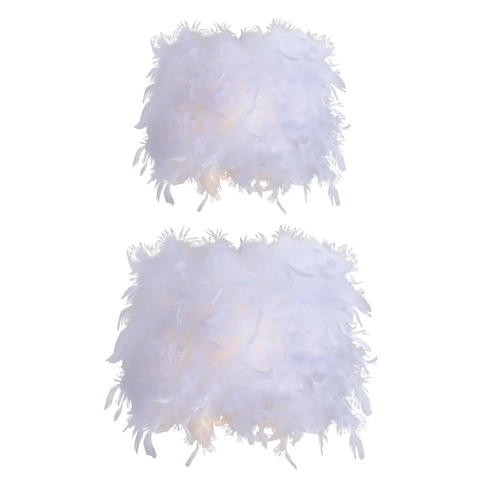 

Feather Lamp Shade Romantic Pendant Light Cover for Bedroom Home Living Room