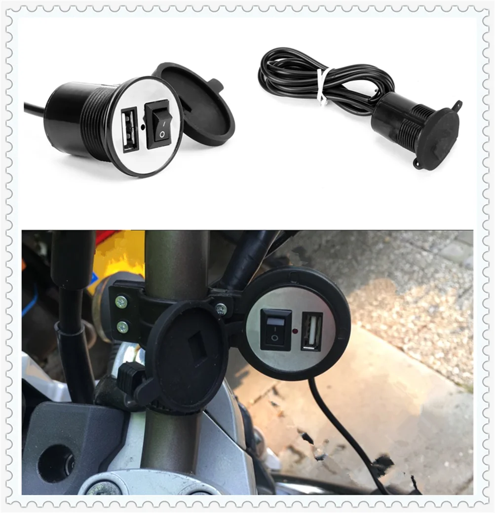 12V car and motorcycle accessories USB phone power socket charger for YAMAHA TRophy SE TT 600 FZR 600 FZR 600R 400 RR RRSP FZ600