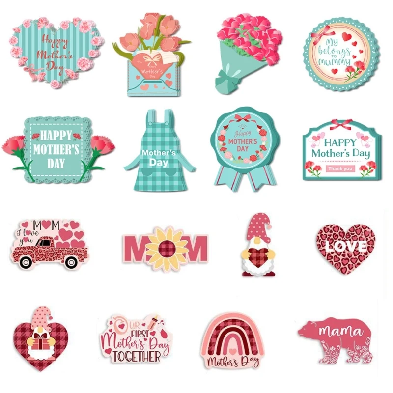 Happy Mothers Day Decorations Stickers Labels Decorations Self-adhesive Stickers Labels DIY K92A
