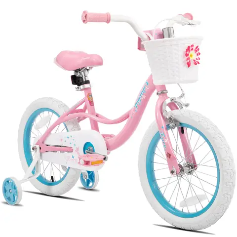 JOYSTAR Fairy Girls Bike 12-18 Inch Kids Bicycle with Training Wheels Handbrake And Basket for Toddlers And Kids Aged 2-8