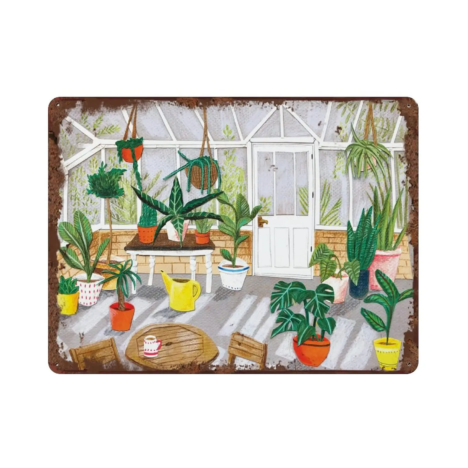 

Garden Greenhouse Print Art Plaque Poster Plant Wall Art Plant Lover Relax Time Wall Decor Secert Place Decor Poster for Garden