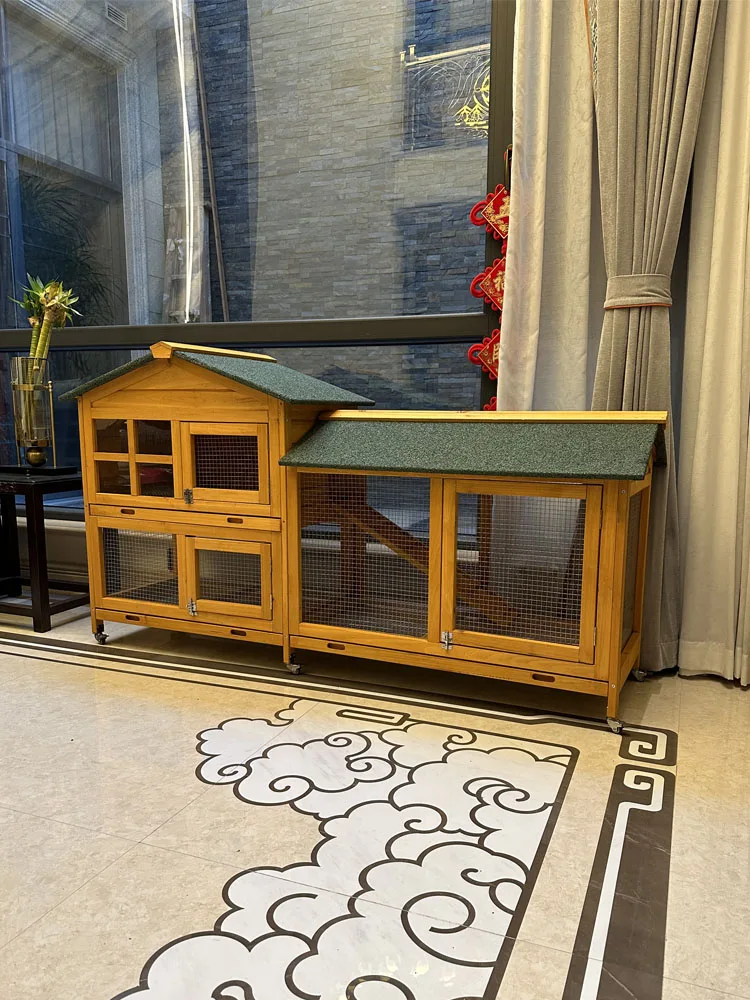 Household large rabbit cage with tray,  Kol duck cage, rabbit supplies, rutin chicken breeding cage, rabbit villa chicken cage