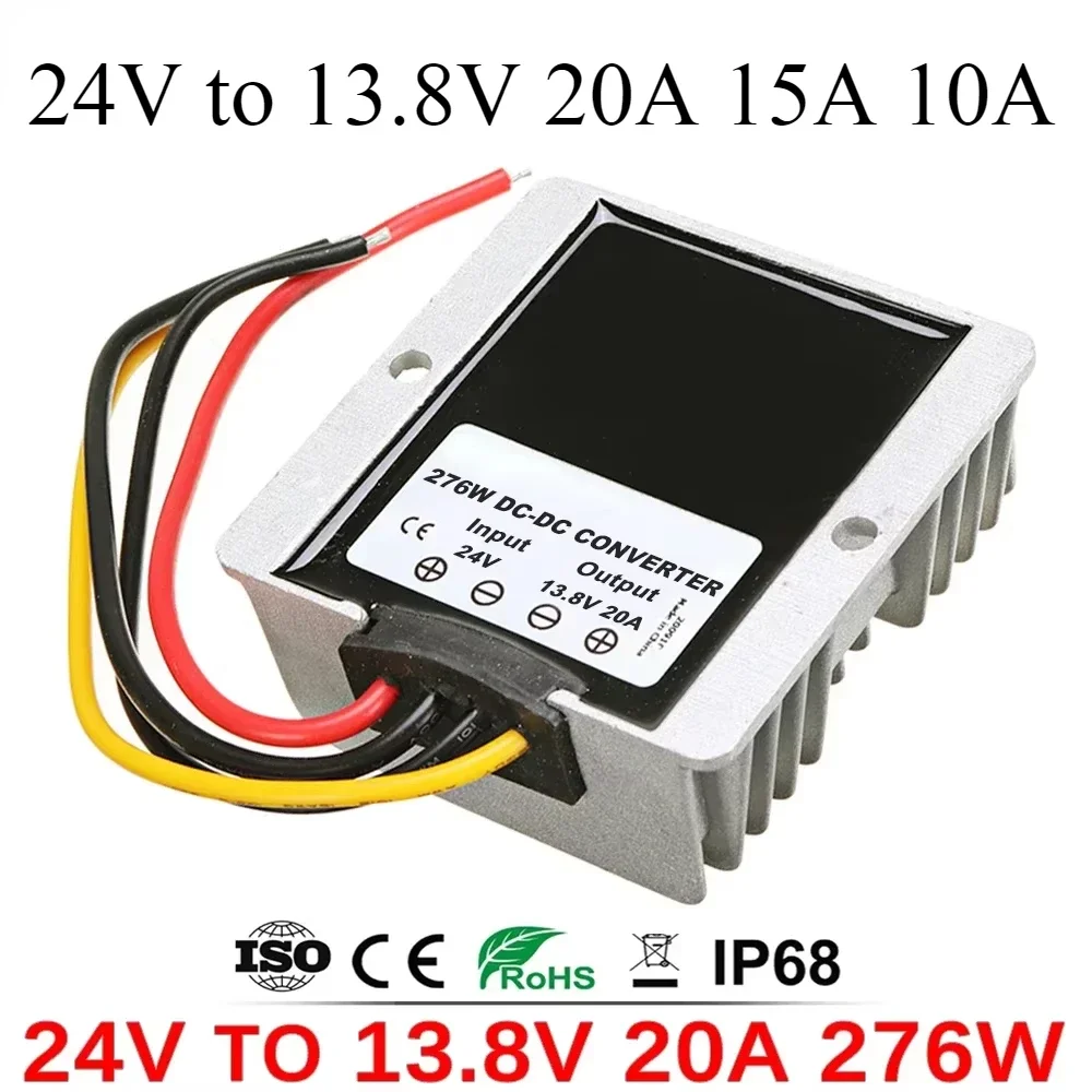 

24V to 13.8V 20A 15A 10A Step Down Regulators Buck Power 24V-13.8V Car Voltage Transformer DC DC Converter CE RoHS