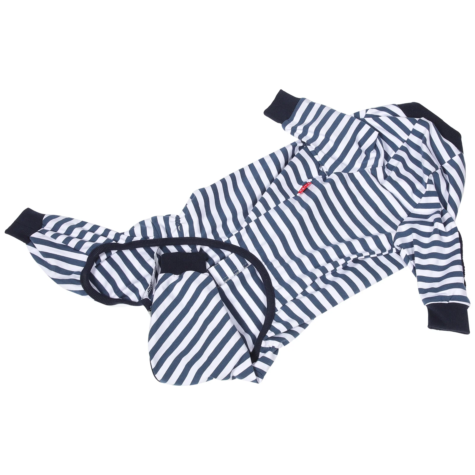 

Dog Stripe Clothes Large Small Puppy Outfits Soft Breathable Machine Washable Color Proof Zipper Easy On Off Comfortable Daily