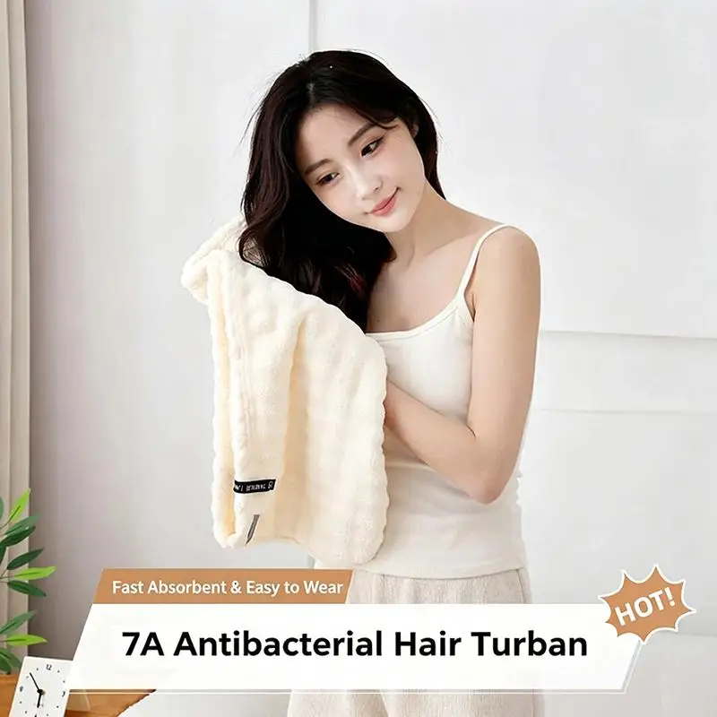 1Pcs Quick Dry Absorbent Hair Towel Long Hair Kids Girl Soft Coral Bath Cap For Women Hair Towel Cap Wrap