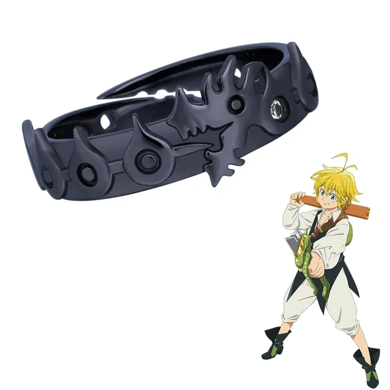 Anime The Seven Deadly Sins Meliodas Dragon Ring Cosplay Nanatsu No Taizai Unisex Adjustable for Men Jewelry Accessories