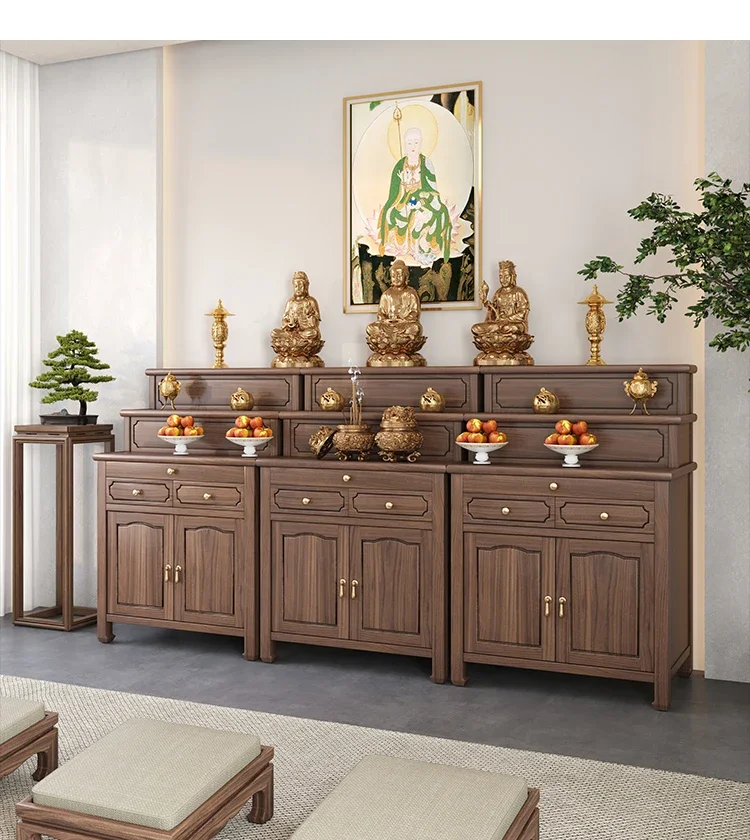incense table household Buddhist shrine Shrine God of Wealth solid wood incense table Buddhist hall Xianjia Buddha table