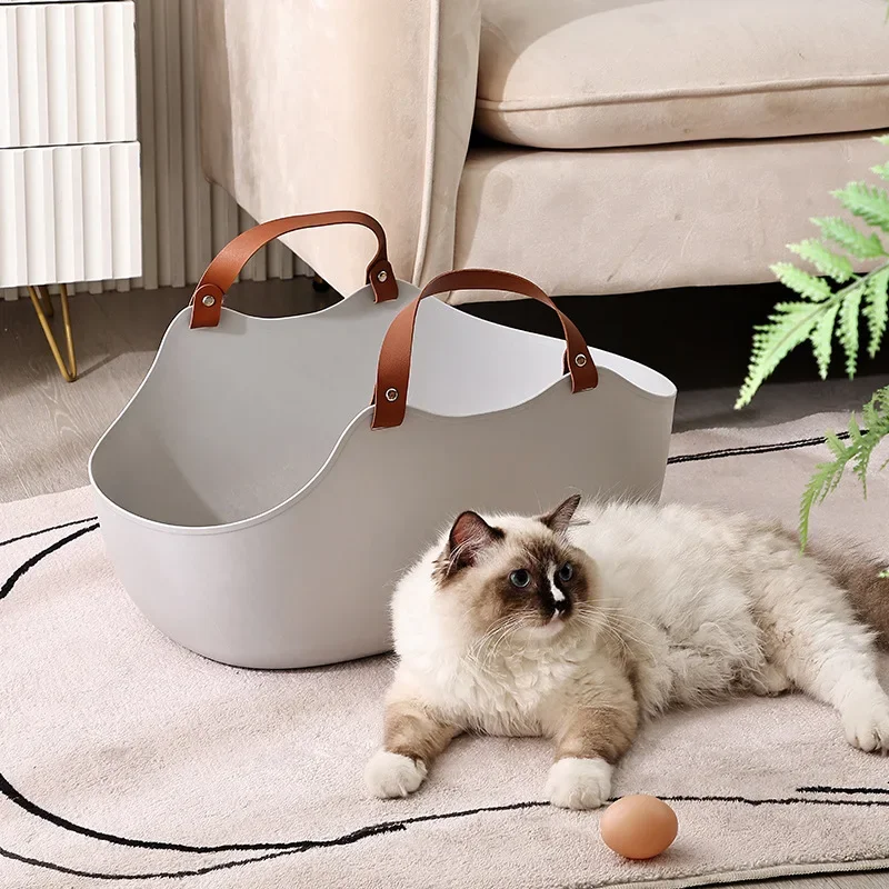 Creative Portable Large Litter Box Portable Open Litter Box, Pet Supplies Large Cat Toilet