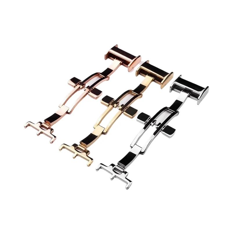 For Longines Watch Buckle Stainless Steel Butterfly Buckle Width 18mm Craftsman Moon Phase L2 Boya Kangkas Founder 14mm 16mm