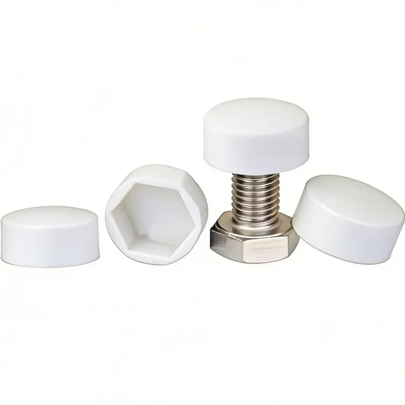 10Pcs M6 White Hex Nut Covers, Industrial Style for Outdoor Vehicles