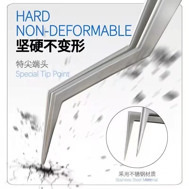 ملاقط لحام الرقاقة - ملاقط من الفولاذ المقاوم للصدأ خاصة بالرقاقة، مقاومة للتآكل والحرارة، تحديد موضع المجهر الحاد للغاية