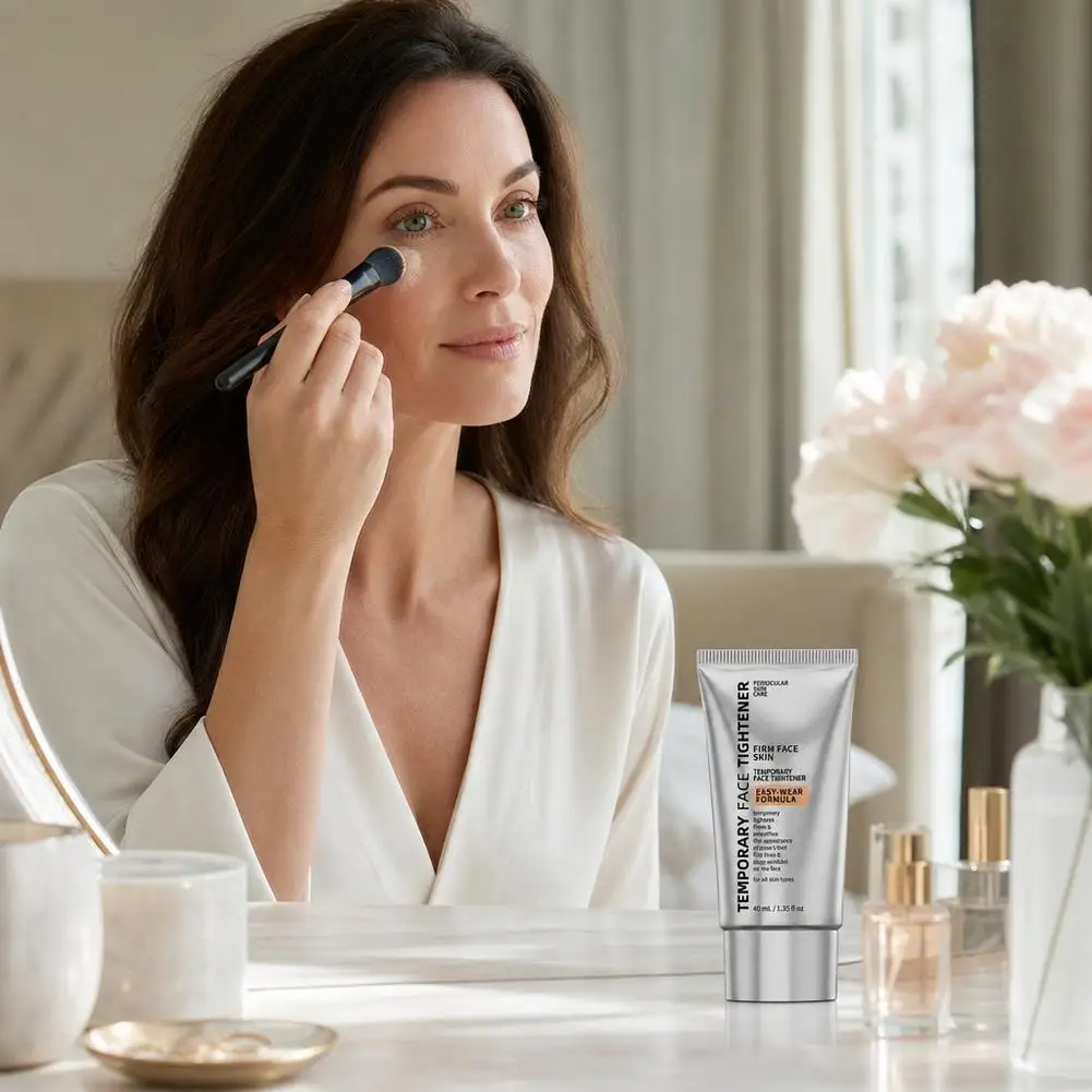 Instant Fine Line and Pore Minimizing Cream Beige Tinted Face Smoother for Under Eye Bags Puffiness and Makeup Base