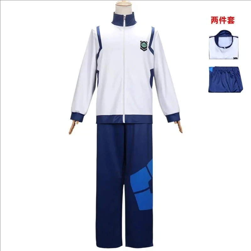 Disfraz de Cosplay de Blue Lock Reo Nagi Bachira Isagi Chigiri, ropa deportiva con cremallera, chándal, sudadera con capucha, ropa de Carnaval de Halloween