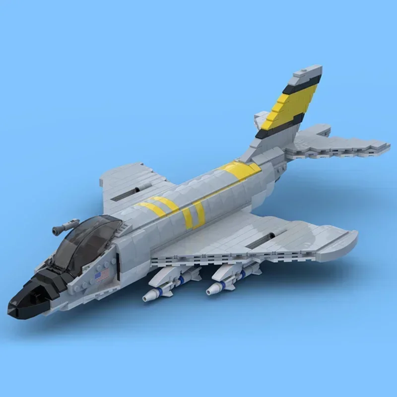 Moc Bausteine Militär Modell Die US F3H Dämon Navy Jet Technologie Modulare Blöcke Geschenke Weihnachten Spielzeug DIY Sets Montage