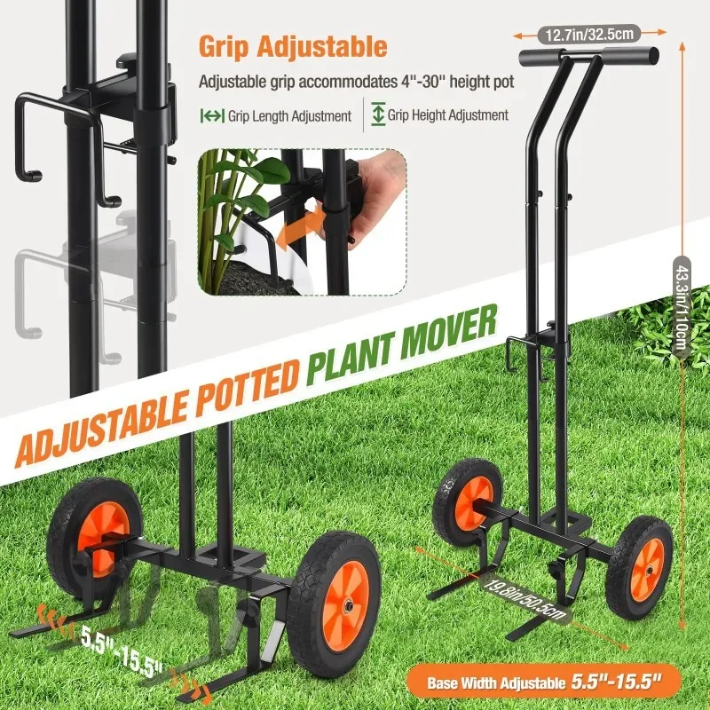 Two-wheeled garden cart outdoor lawn cart plant truck easy to carry