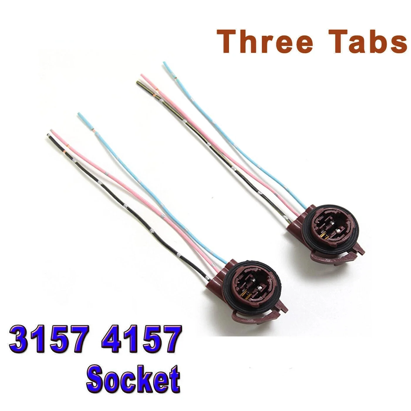 

2PCS 3157 4157 Bulb Socket Brake Turn Signal Light Harness Wire Plug Connector For 1999-2015 Ford F250 F350
