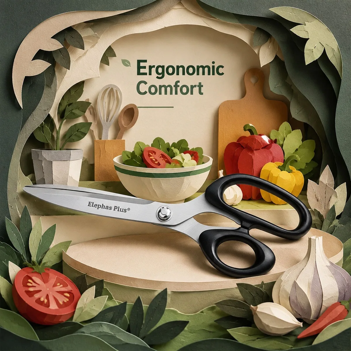 1pc Black Gray Stainless Steel Barbecue Scissors Steak Kitchen Scissors Manufacturer Kitchen Tools Household Scissors