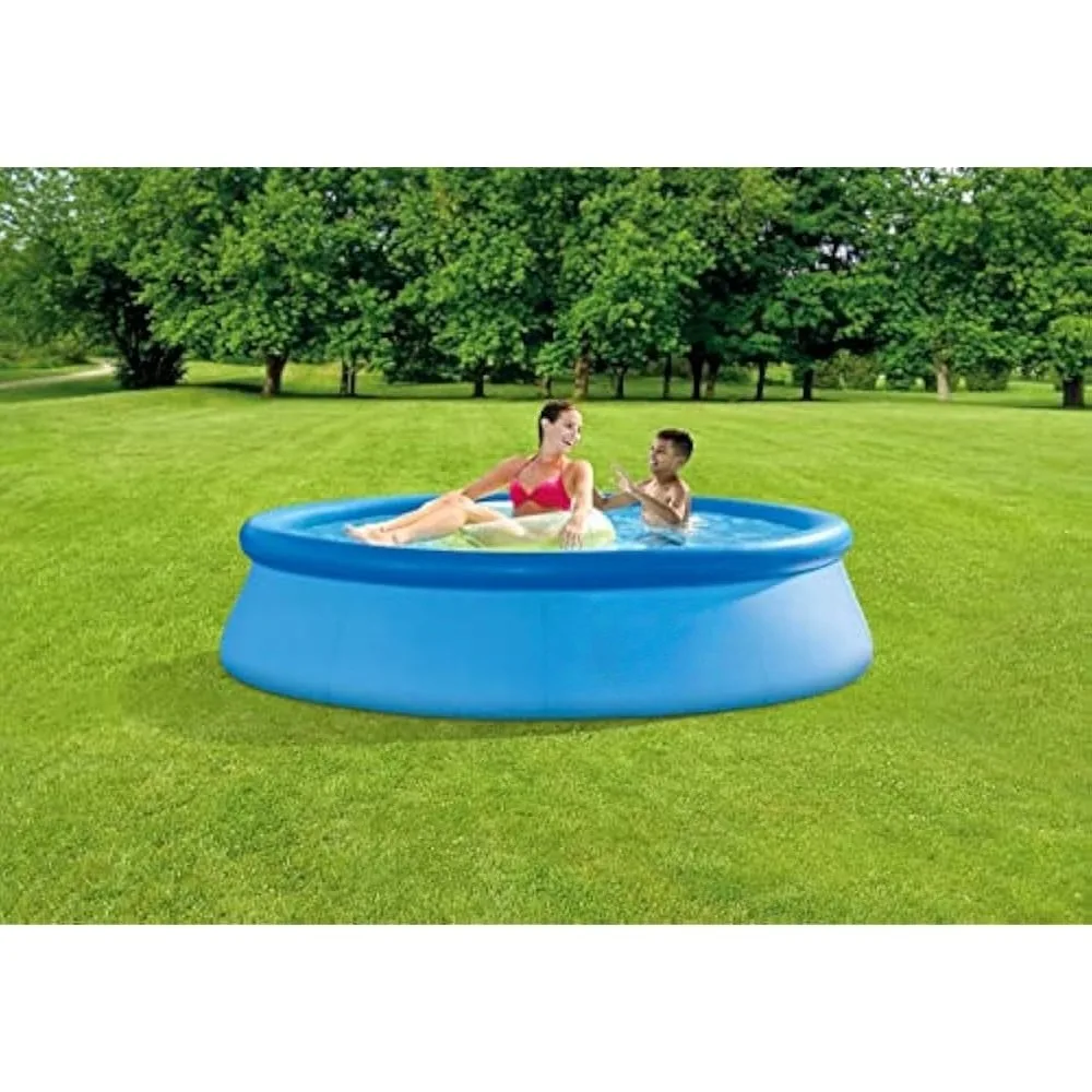 

Easy Set Inflatable Swimming Pool Set: 8ft X 24in – Includes 330 GPH Cartridge Filter Pump – Puncture-Resistant Material, Pool