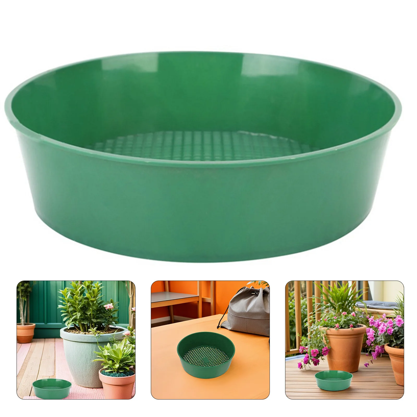 

Garden Sieve Mesh Soil Sifting Tool For Sand Filtering Kids Planting Outdoor Beach Backyard Compost Plastic Sifting Pan