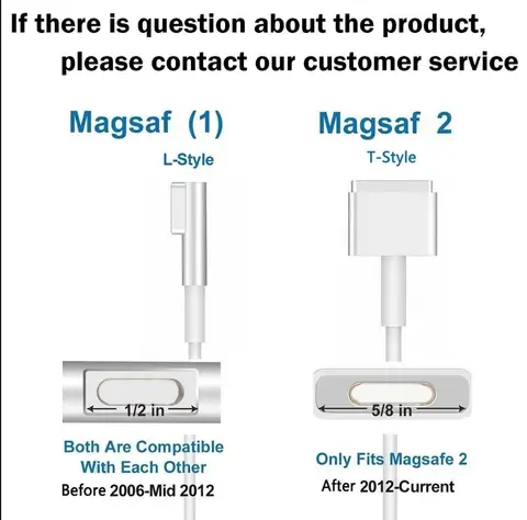 New A1466 A1278 A1502 A1398 A1286 A1465 Power Adapter For Macbook Air Pro 45W 60W 85W Magsaf* 2 1 Magnetic Power Adapter Charger