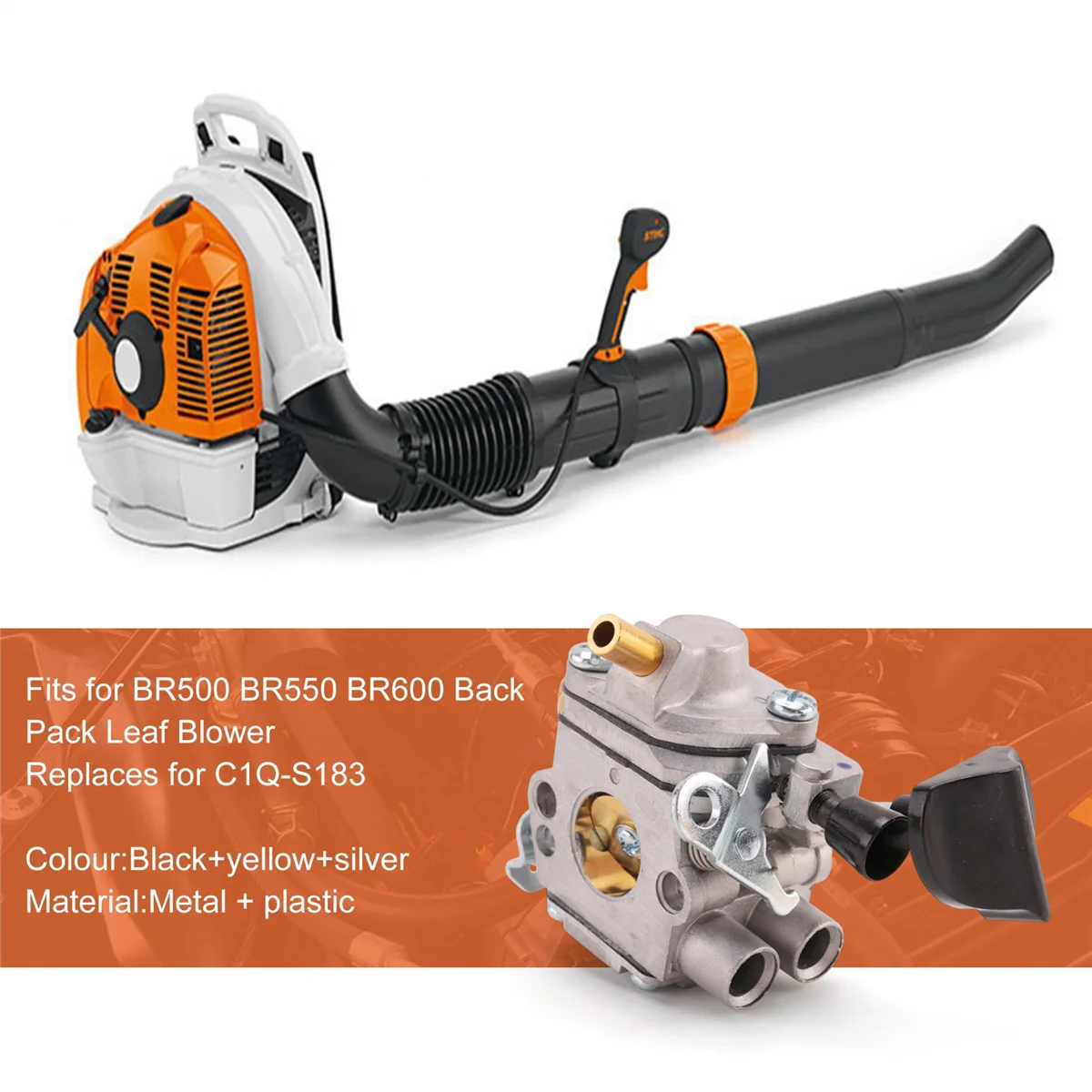 BR 600 คาร์บูเรเตอร์กรองอากาศการใช้ Carb Repower Kit สําหรับ Stihl BR500 BR550 BR600 กระเป๋าเป้สะพายหลัง Blower Leaf Blower อะไหล่